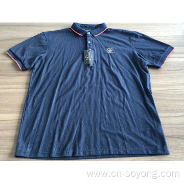 Men's T/C Dot Printed Short Sleeve Pique Polo Shirts